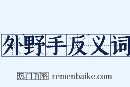 外野手反义词是什么意思的图片